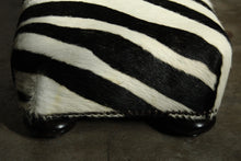 Load image into Gallery viewer, George Smith Zebra Hide "Fender" Stool, 2000s