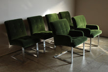 Load image into Gallery viewer, Paul Evans Mohair and Chrome Dining Chairs for Directional, 1970s