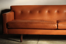 Load image into Gallery viewer, Edward Wormley for Dunbar Leather Bracket Back Sofa, 1950s