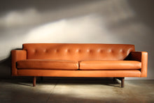 Load image into Gallery viewer, Edward Wormley for Dunbar Leather Bracket Back Sofa, 1950s