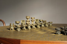 Load image into Gallery viewer, Unique Modernist Cast Bronze Chess Set, 1960s
