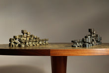 Load image into Gallery viewer, Unique Modernist Cast Bronze Chess Set, 1960s