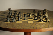 Load image into Gallery viewer, Unique Modernist Cast Bronze Chess Set, 1960s