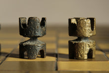 Load image into Gallery viewer, Unique Modernist Cast Bronze Chess Set, 1960s
