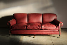 Load image into Gallery viewer, George Smith English Scroll Arm Signature Leather Sofa, 2000s