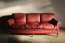 Load image into Gallery viewer, George Smith English Scroll Arm Signature Leather Sofa, 2000s