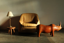 Load image into Gallery viewer, Vintage Leather Rhino Footstool After Dimitri Omerso, 1970s