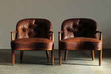 Load image into Gallery viewer, Edward Wormley Leather "Janus" Lounge Chairs for Dunbar, 1950s