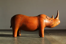 Load image into Gallery viewer, Vintage Leather Rhino Footstool After Dimitri Omerso, 1970s