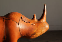 Load image into Gallery viewer, Vintage Leather Rhino Footstool After Dimitri Omerso, 1970s