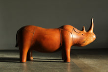 Load image into Gallery viewer, Vintage Leather Rhino Footstool After Dimitri Omerso, 1970s