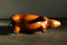 Load image into Gallery viewer, Vintage Leather Rhino Footstool After Dimitri Omerso, 1970s