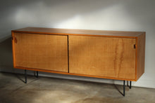 Load image into Gallery viewer, Florence Knoll 'Model 116' Iron Leg and Grass Cloth Credenza for Knoll, 1950s