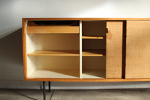 Load image into Gallery viewer, Florence Knoll 'Model 116' Iron Leg and Grass Cloth Credenza for Knoll, 1950s