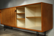 Load image into Gallery viewer, Florence Knoll 'Model 116' Iron Leg and Grass Cloth Credenza for Knoll, 1950s