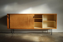 Load image into Gallery viewer, Florence Knoll 'Model 116' Iron Leg and Grass Cloth Credenza for Knoll, 1950s
