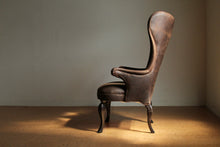 Load image into Gallery viewer, Frits Henningsen Style Leather Wingback Chair