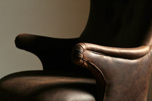 Load image into Gallery viewer, Frits Henningsen Style Leather Wingback Chair