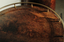 Load image into Gallery viewer, Aldo Tura Lacquered Goatskin and Brass Pipe Form Bar Cart, 1960s