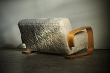 Load image into Gallery viewer, Shearling 'Tank' Sofa by Mouldcraft, 1950s