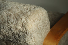 Load image into Gallery viewer, Shearling 'Tank' Sofa by Mouldcraft, 1950s