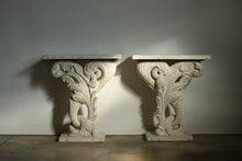 Load image into Gallery viewer, Frances Elkins Sculptured Plaster Console Tables, A Pair, 1952