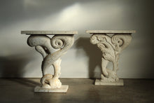 Load image into Gallery viewer, Frances Elkins Sculptured Plaster Console Tables, A Pair, 1952