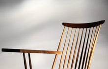 Load image into Gallery viewer, Mira Nakashima Maple Burl Slab Arm Rocking Chair, 2005