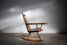 Load image into Gallery viewer, Mira Nakashima Maple Burl Slab Arm Rocking Chair, 2005