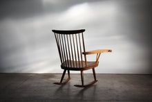 Load image into Gallery viewer, Mira Nakashima Maple Burl Slab Arm Rocking Chair, 2005