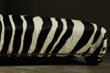 Load image into Gallery viewer, George Smith Zebra Hide "Fender" Stool, 2000s
