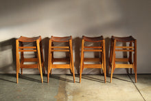 Load image into Gallery viewer, Leather and Walnut Counter Stools by Werner Biermann for Arte Sano, 1960s
