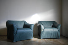Load image into Gallery viewer, Mario Bellini  &quot;Tentazione&quot; Lounge Chairs for Cassina in Teal Calfskin Leather, 1980s
