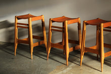 Load image into Gallery viewer, Leather and Walnut Counter Stools by Werner Biermann for Arte Sano, 1960s
