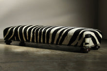 Load image into Gallery viewer, George Smith Zebra Hide "Fender" Stool, 2000s
