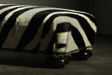 Load image into Gallery viewer, George Smith Zebra Hide "Fender" Stool, 2000s
