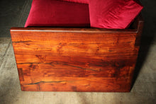 Load image into Gallery viewer, California Studio Craft Walnut and Velvet Sofa, 1970s
