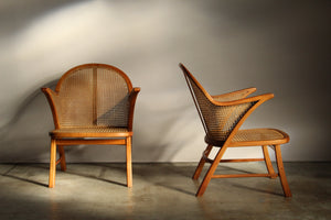 Frits Schlegel Attributed Cane Armchairs, 1940s
