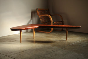 Studio Craft Redwood Burl Boomerang Coffee Table, 1950s