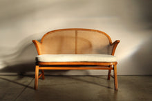 Load image into Gallery viewer, Frits Schlegel Attributed Cane Settee, 1940s
