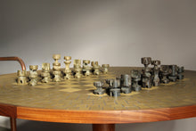 Load image into Gallery viewer, Unique Modernist Cast Bronze Chess Set, 1960s
