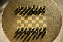 Load image into Gallery viewer, Unique Modernist Cast Bronze Chess Set, 1960s
