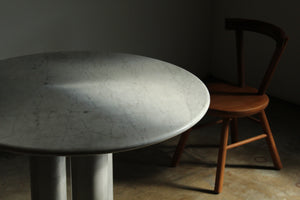 Italian Carrera Marble Dining Table After Mario Bellini, 1980s