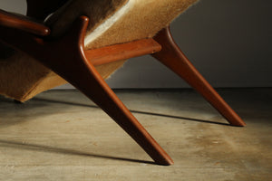 Adrian Pearsall Cowhide Lounge Chair and Ottoman