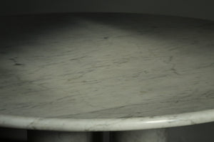 Italian Carrera Marble Dining Table After Mario Bellini, 1980s