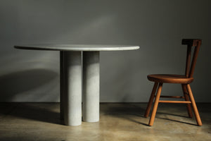 Italian Carrera Marble Dining Table After Mario Bellini, 1980s