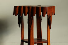 Load image into Gallery viewer, Tramp Art Palm Frond Accent Table or Pedestal, 1930s
