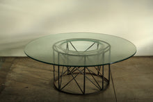 Load image into Gallery viewer, Mexican Modernist Iron and Sculpted Blown Glass Catchall Coffee Table
