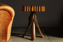 Load image into Gallery viewer, Tramp Art Palm Frond Accent Table or Pedestal, 1930s
