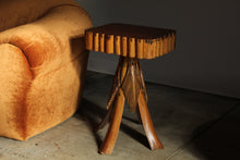 Load image into Gallery viewer, Tramp Art Palm Frond Accent Table or Pedestal, 1930s
